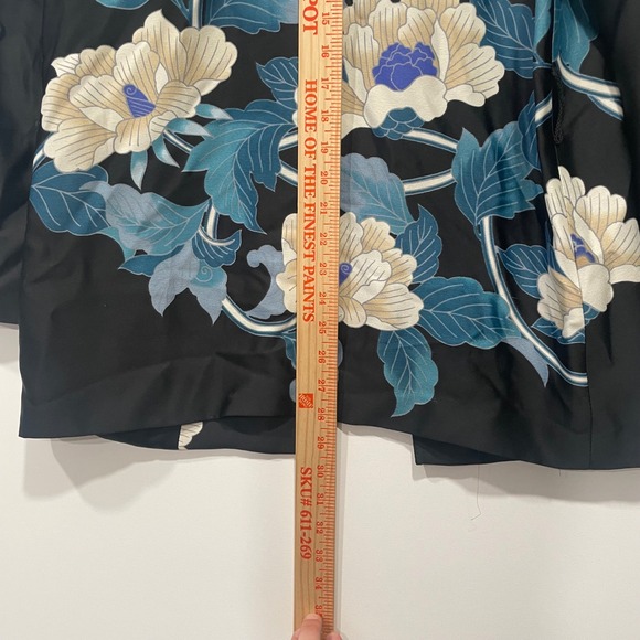 Zara Woman Floral‎ Print Blazer Jacket Size M Medium Black Blue Cream - Picture 7 of 8